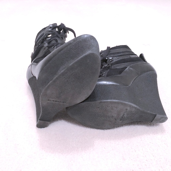 Burberry Shearling Fur Leather Suede Ankle Booties - Picture 7 of 7